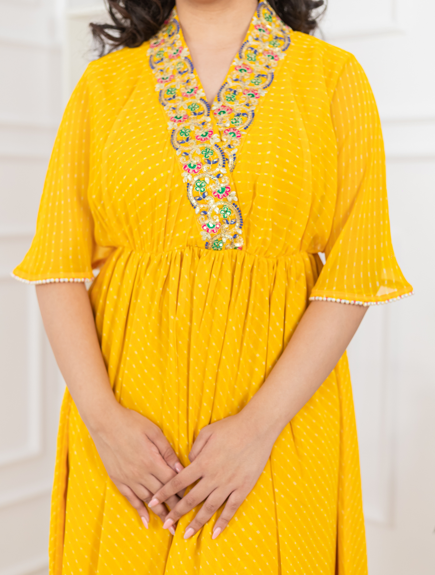 Georgette Leheriya Kaftan Set