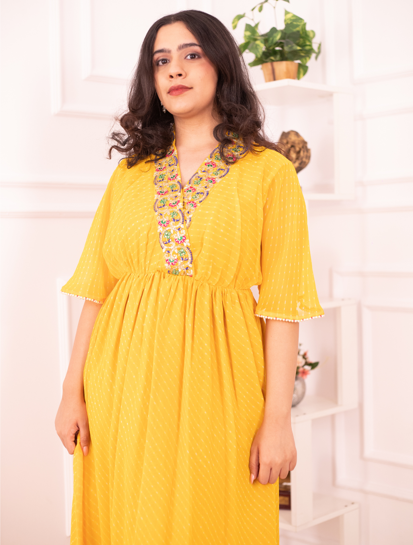 Georgette Leheriya Kaftan Set