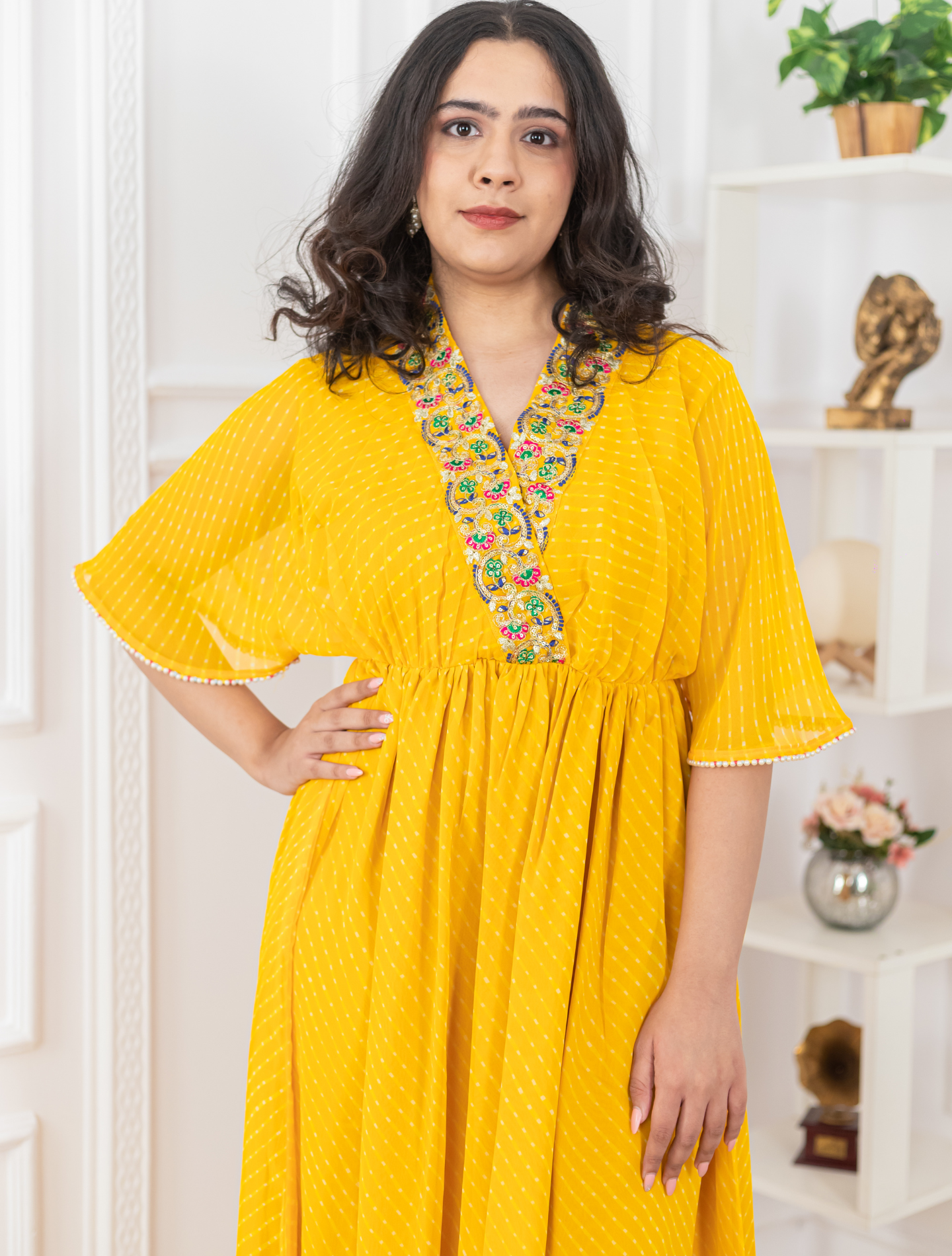 Georgette Leheriya Kaftan Set