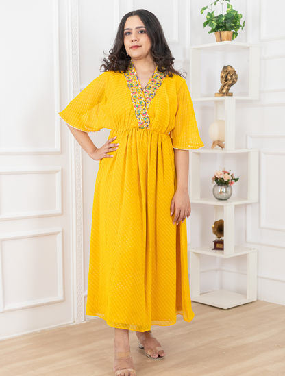 Georgette Leheriya Kaftan Set